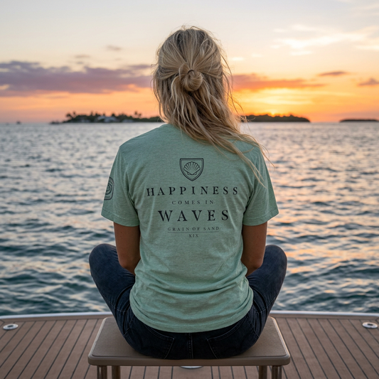 Happiness Comes in Waves | Bella+Canvas Tee