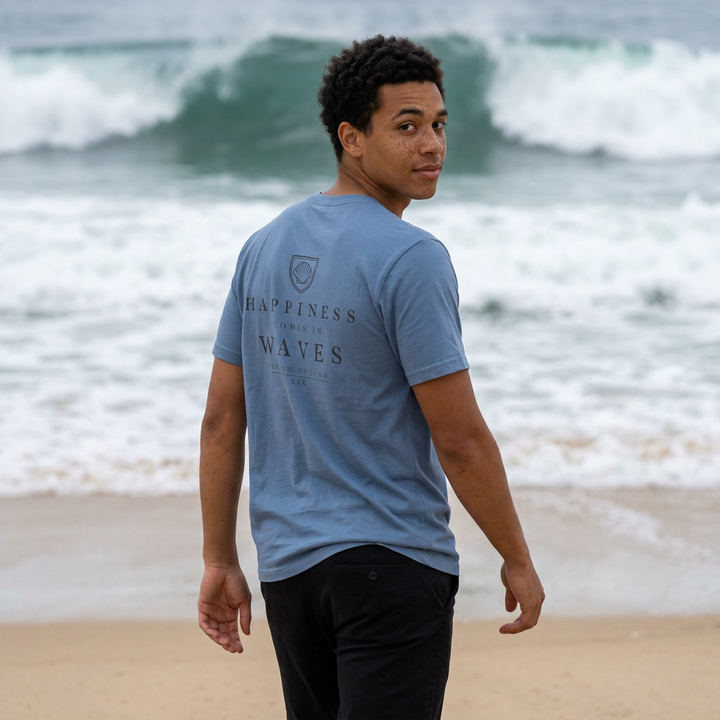 Happiness Comes in Waves | Bella+Canvas Tee
