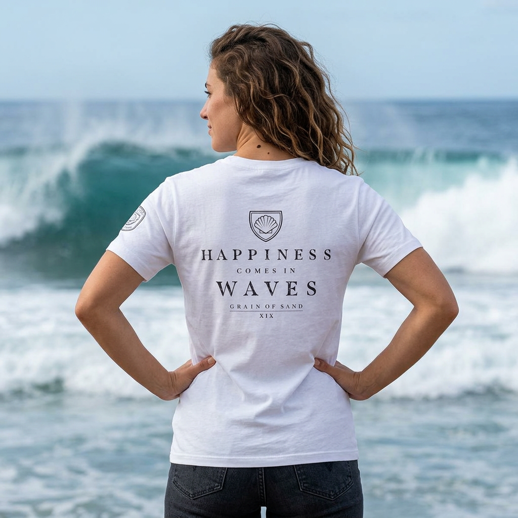 Happiness Comes in Waves | Bella+Canvas Tee
